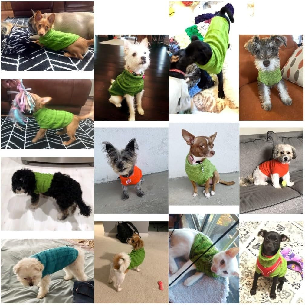 Small Dog Sweaters Knitted Pet Cat Sweater Warm Dog Sweatshirt Dog Winter Clothes Kitten Puppy Sweater