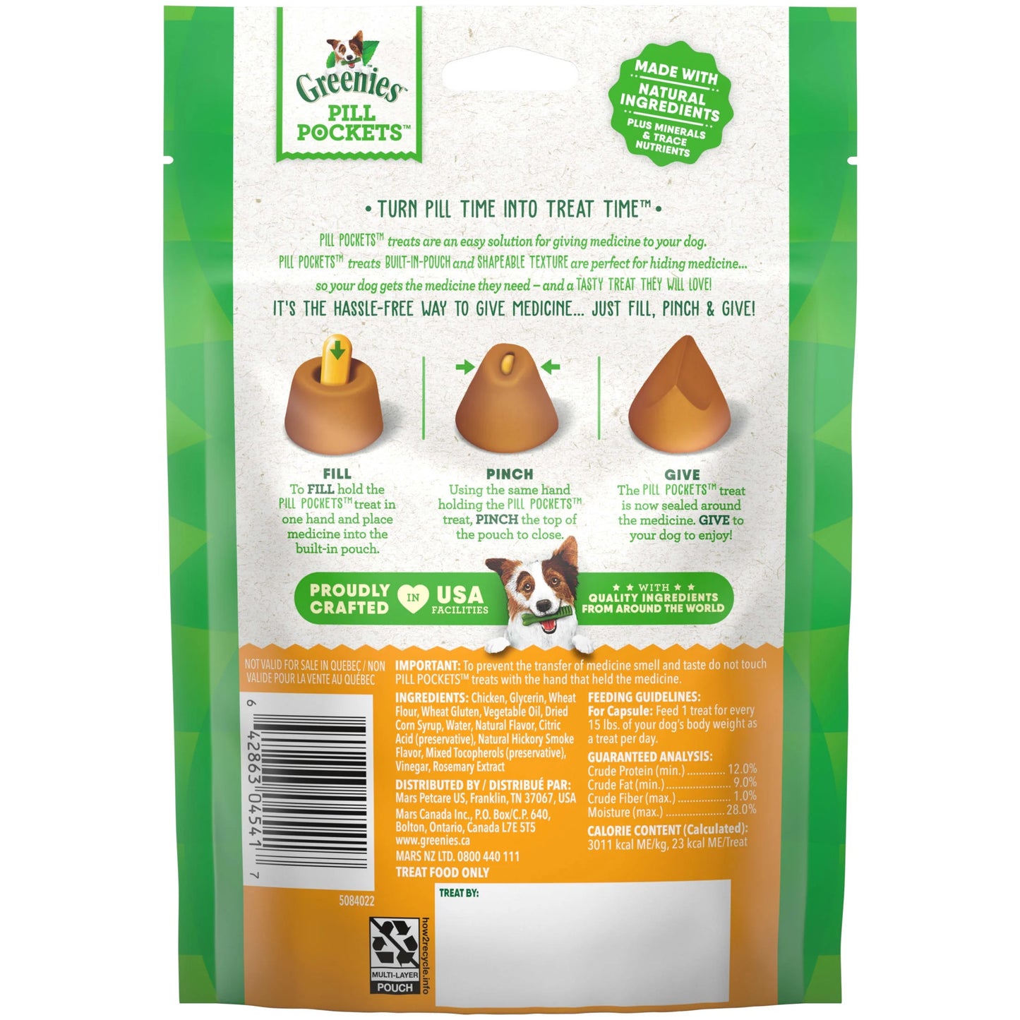 Pill Pockets for Dogs Chicken Flavor Large, Capsule Size Soft Dog Treats, 7.9 Oz, (30 Pk)