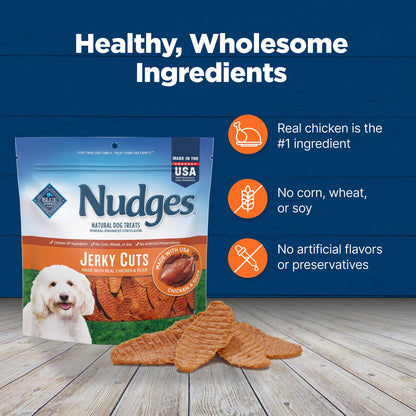 Nudges Jerky Cuts Dog Treats Made with Real Chicken & Duck, 16-Oz. Bag